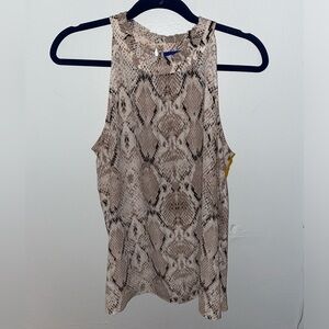 Snakeskin print tank top